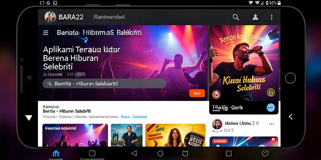 Tampilan antarmuka aplikasi BARA22 yang menarik dan informatif.