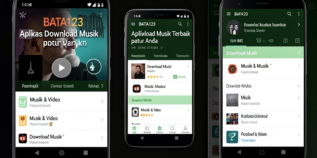 Antarmuka BATA123 menampilkan fitur Download Musik yang intuitif.