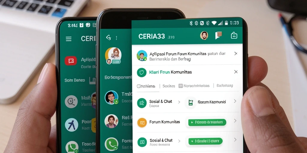 Antarmuka menarik dari CERIA33 untuk forum komunitas.