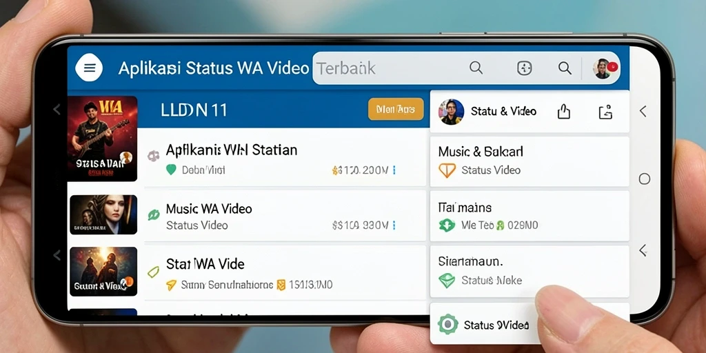 Tampilan antarmuka LDN11 yang memudahkan pencarian video-status.