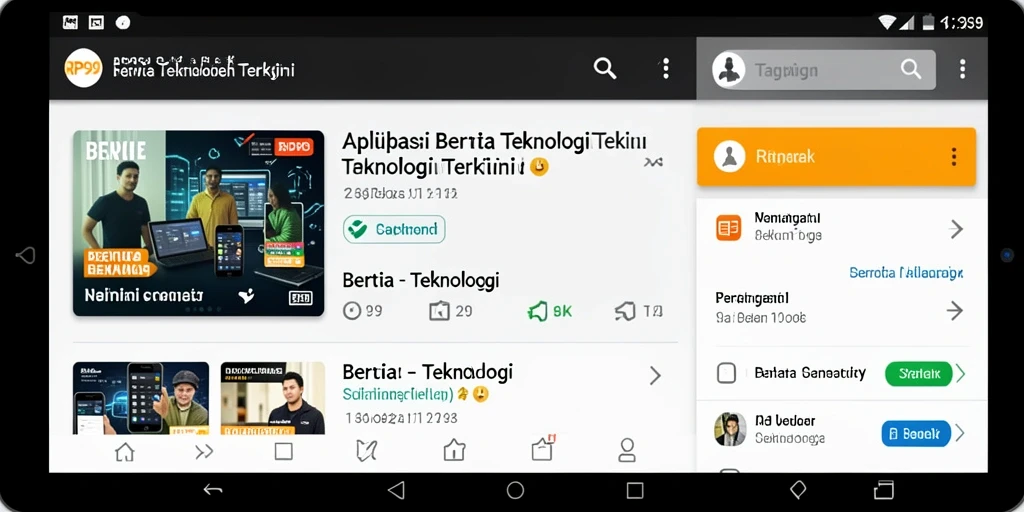 Tampilan antarmuka RP99 yang modern dan informatif.